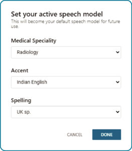 Selecting Your Speech Model
